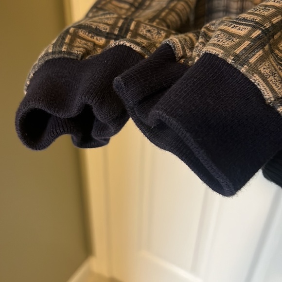 Northern Elements dark green, blue and beige collared long sleeve shirt - Picture 4 of 6